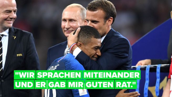 go to Sogar Frankreichs Präsident Macron versuchte, Mbappé zum Bleiben zu überreden